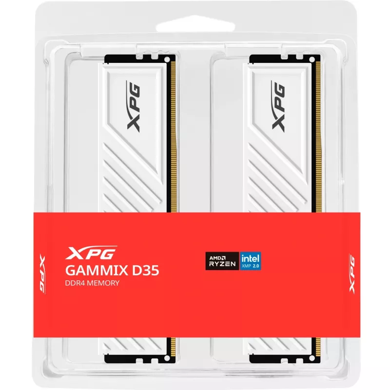 DIMM 32 GB DDR4-3600 (2x 16 GB) Dual-Kit, mälu valge, AX4U320016G16A-DTWHD35, XPG Gammix D35, INTEL XMP
