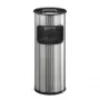 Durable 3373 hõbedane prügikast tuhatoosiga, roostevaba teras, 17 L + 2 L, 620 x 260 mm