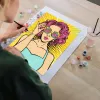 Ravensburger maalimiskomplekt CreArt ART Collection Canvas Edition — Lady in Pink (PopArt)