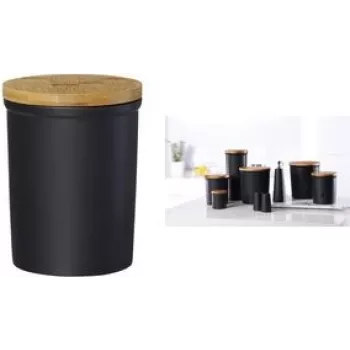 Säilituspurk ritzenhoff & breker Jasper Must 1800 ml kivikeraamika bambuskaanega