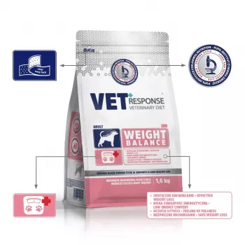 VET RESPONSE kaalu tasakaalustav kuivtoit koertele - 1,6 kg