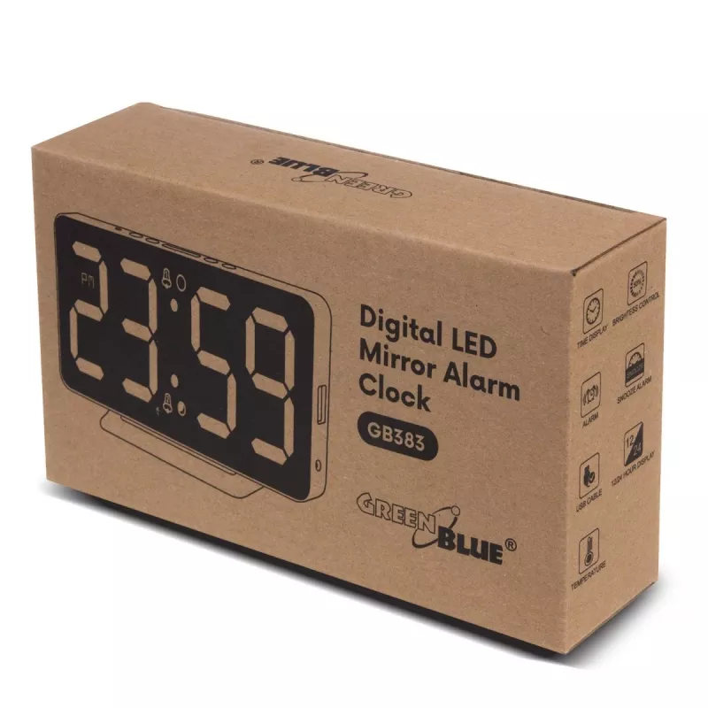 Digitaalne äratuskell GreenBlue GB383 LED-ekraaniga