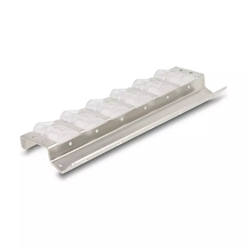 Keystone hoidik 12-pordiline kallutatav 10-tollise ja 19-tollise raami/seinale paigaldamiseks, DELOCK 67040, metall/plast, hõbedane, 77×222×27 mm