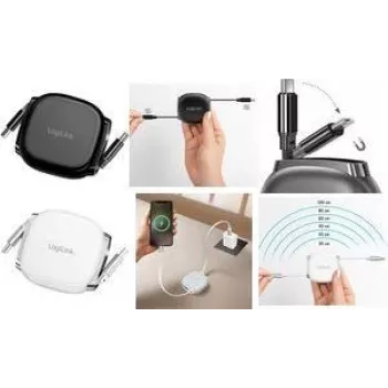 LogiLink USB-C® kaabel USB 2.0 USB-C® pistik 1,00 m valge pööratav keeratav pistik CU0501