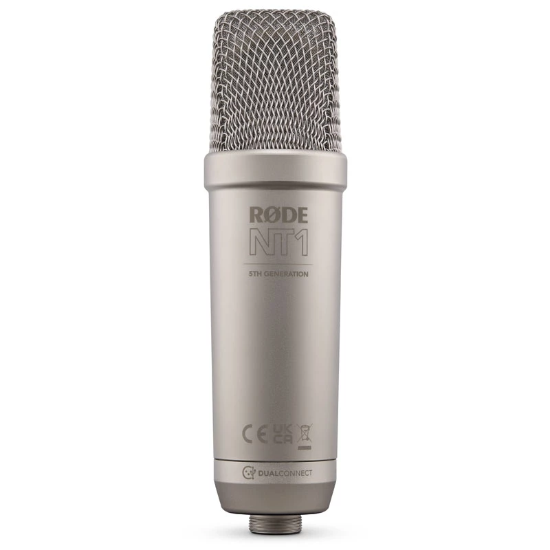 Stuudiokondensaator-mikrofon RØDE NT1‑A 5th Gen — kardioidne, XLR/USB, 24/32‑bitine, kuni 192 kHz, max SPL 142 dB, hõbedane