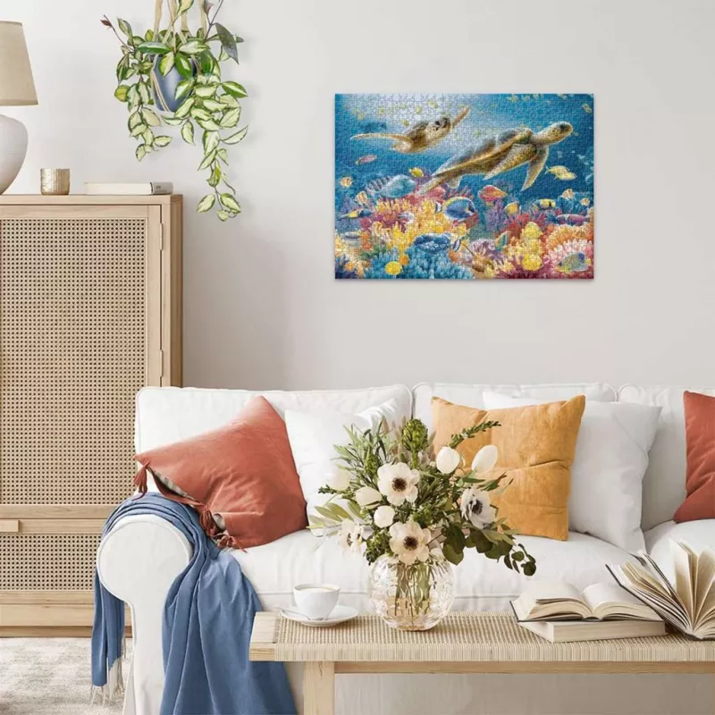 Pusle Ravensburger Blue Underwater World 1000 tk, täiskasvanu/noore, standardformaat
