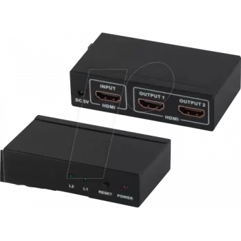HDMI-lüliti ShiverPeaks 2 x HDMI 1.4 3840 x 2160 Must Metall