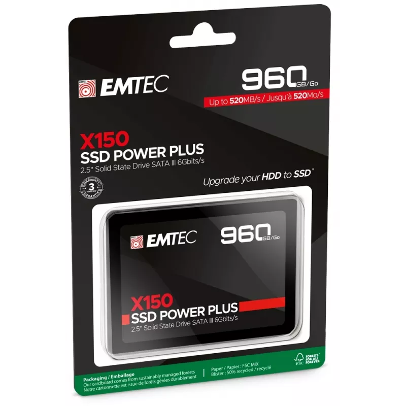 SSD Emtec X150 Power Plus 960 GB 2.5-tolline SATA III
