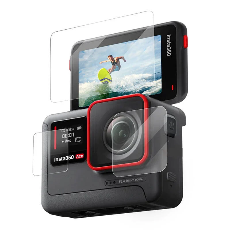 Karastatud klaasist ekraanikaitse Telesin S6-FLM-02-TIS Insta360 Ace Pro Ace jaoks — mudel S6-FLM-02-TIS