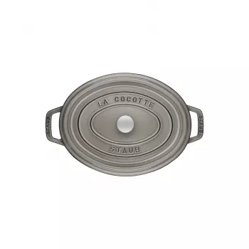 Malmist ovaalne kookotipott Staub 29 cm, grafiithall