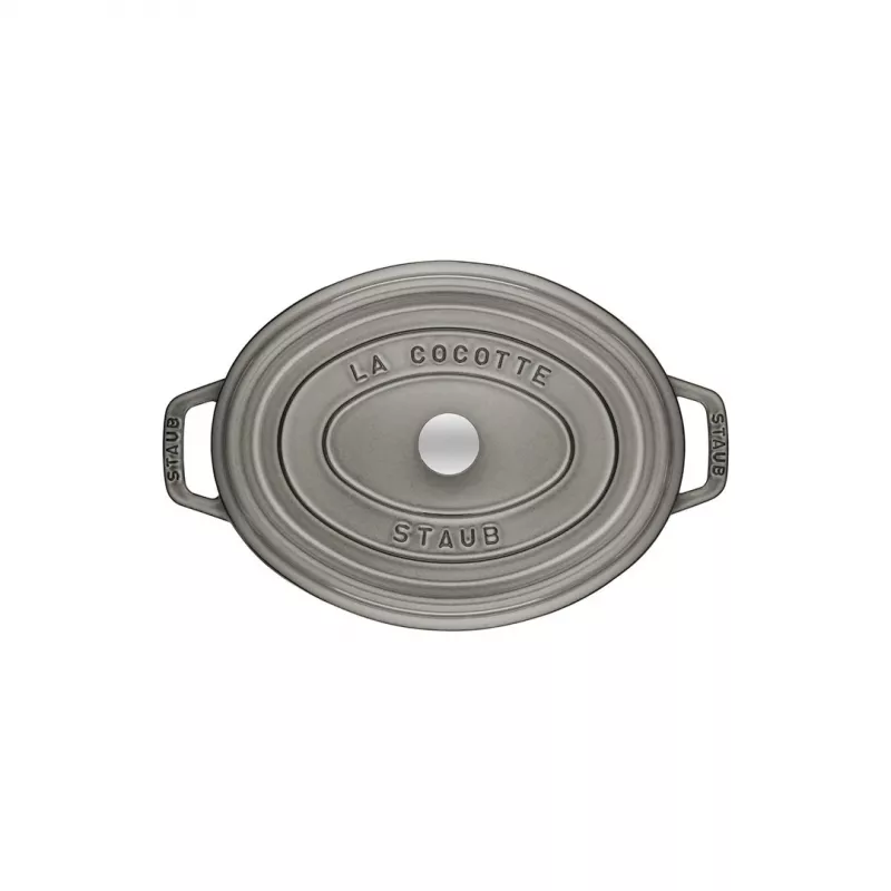 Malmist ovaalne kookotipott Staub 29 cm, grafiithall