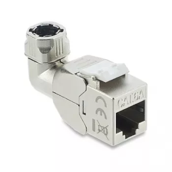 Keystone RJ45 moodul DELOCK 90374 Cat.6A 90° tööriistavaba