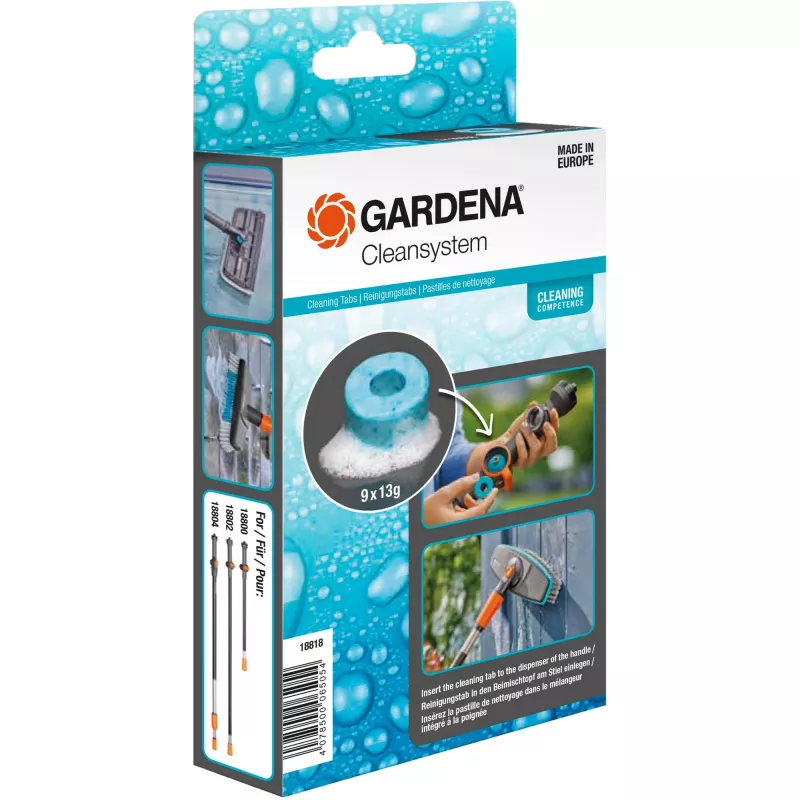 Puhastustabletid GARDENA 18818-20 Cleansystemile — 20 tabletti, katlakivi eemaldamiseks ja puhastamiseks