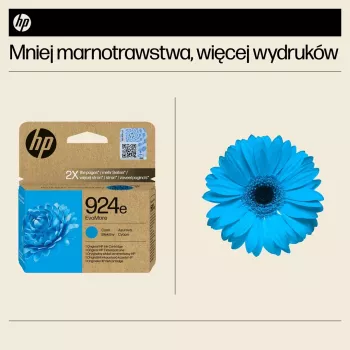 HP 924e EvoMore Cyan originaal tindikassett, suure (XL) tootlikkusega, tsüaan, 1 tk, 800 lehte, üksikpakend