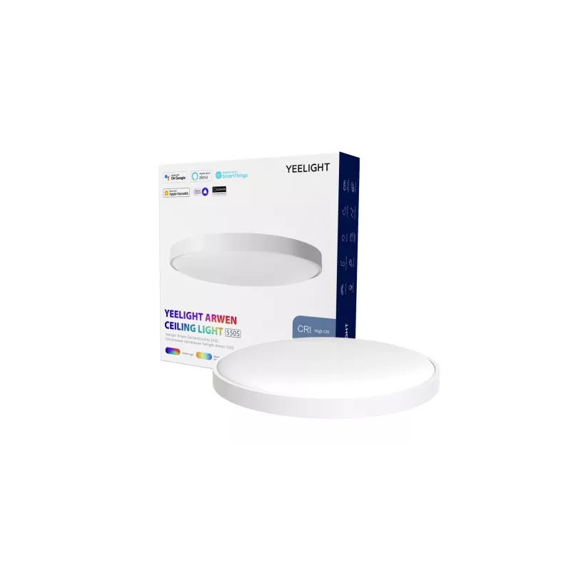 Laetuli Yeelight Arwen 550S — 50W LED, 3500 lm, RGB, hämardatav, 55,5 cm läbimõõt, IP50, Wi‑Fi/Bluetooth, CRI 95