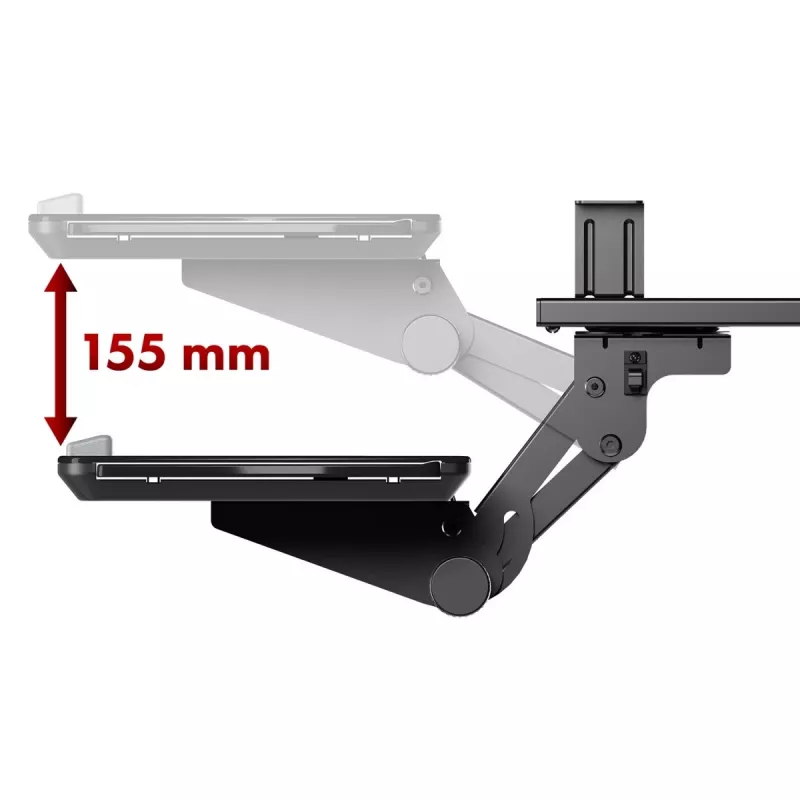 Maclean lauaalune klaviatuurihoidik, reguleeritav, max 5 kg, must, MC-156 B