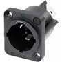 Neutrik NAC3MPX-TOP - CuSn0.2 - Must - Vask - polüamiid - Roostevaba teras - Vask - vasesulam - IP65 (NAC3MPX-TOP)