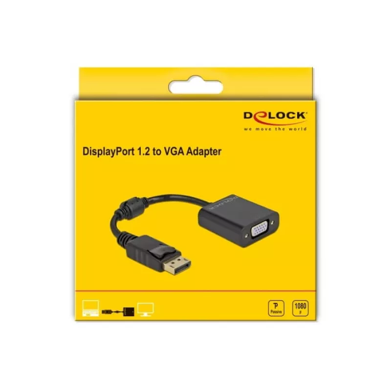 Adapter DisplayPort 1.2 isane VGA emasele DeLOCK 61006