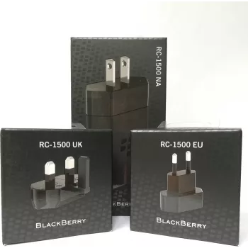 MustBerry Rapid Travel Charger RC-1500, mitme kontaktiga EU/UK/NA, must (3 tk komplekt) (RC-1500)