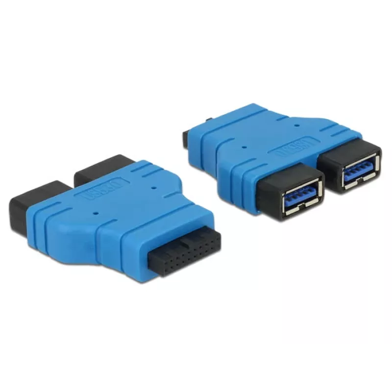 USB 3.0 jaotur DeLOCK 65670 must sinine