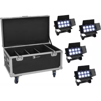 Pesuvalgusti komplekt EUROLITE Multiflood 20001000 — 4 valgustit, igaühel 8x10W RGBW LED
