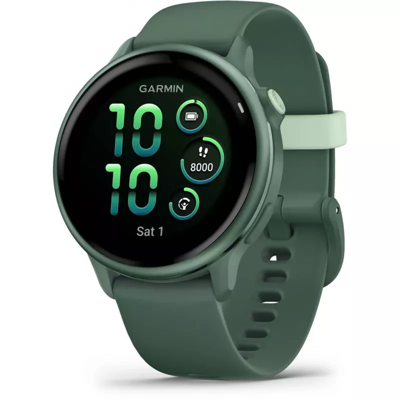 Nutikell GARMIN vívoactive 6 – spordikell, 42 mm alumiinium/polümeer korpus, AMOLED 1,2 tolli, GPS, 5 ATM, optiline pulss, SpO2, 8 GB, roheline
