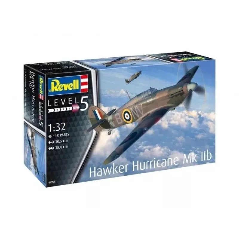 Plastmudellennuk REVELL Hawker Hurricane MK IIB mõõtkavas 1/32