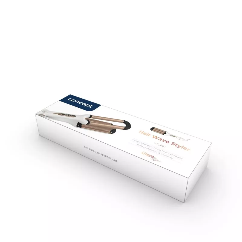 Juuksekrunnija Concept GLAM Style KT2140 — 100 W, 120–200°C, 9 kuumustaset, 1,8 m pöörlev juhe, kuldne