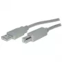 USB 2.0 A > B (ST-ST) 3m adapterkaabel, hall