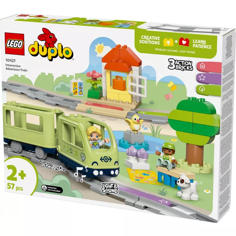 Mängurongikomplekt LEGO DUPLO Interaktiivne Seiklusraudtee 10427, 57 tk, 2 minifiguuri, alates 2. eluaastast