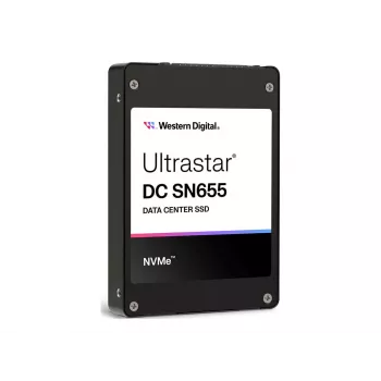 Sisemine U.3 SSD Western Digital Ultrastar DC SN655 15,36 TB (PCIe 4.0, NVMe 1.4b, 6800/3700 MB/s)