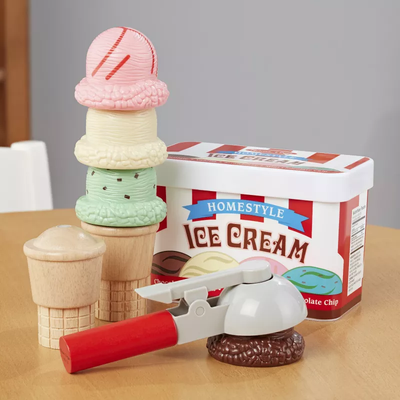 Melissa & Doug Scoop & Stack jäätisekomplekt mängukööki