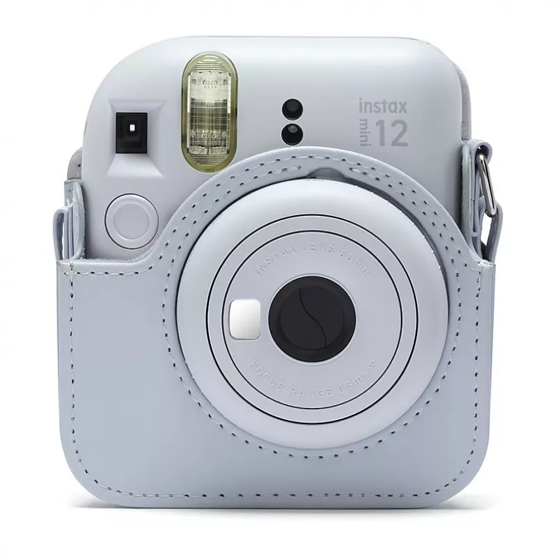 Kompaktne ümbris Fujifilm 4177081 valge Instax Mini 12 jaoks õlarihmaga