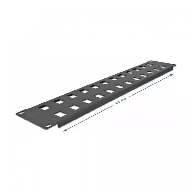 Keystone paneel DeLOCK 19 tolline Keystone Patch Panel 24 porti 2U must