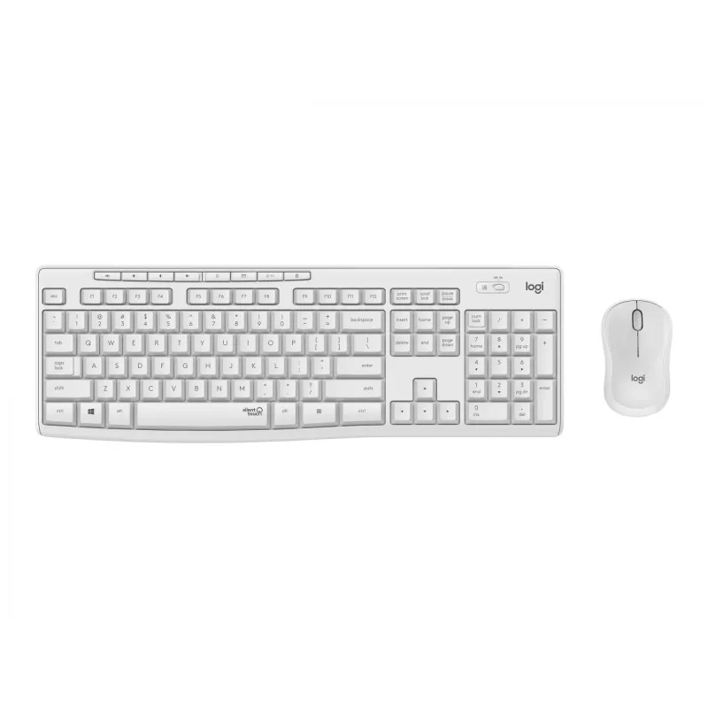 Logitech MK295 Silent – klaviatuuri-hiire komplekt – juhtmevaba – 2,4 GHz – itaalia – valkjas