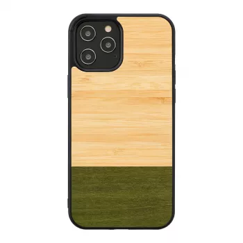 Kaitsev bambusest puidust telefonikarp man and wood iPhone 12 Pro Max jaoks – Forest Must