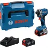 Juhtmeta löökmutrikeeraja Bosch GDR 18V-215 2x 4,0 Ah akuga