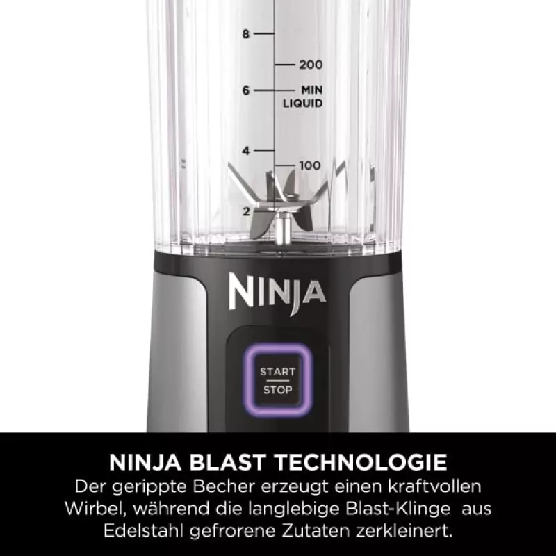 Sport blender Ninja BC151EUBK — 0,53 L kauss, 14,4 W, aku, jääpurustus, must