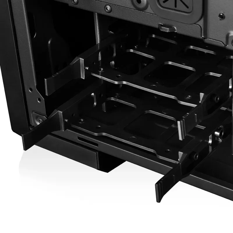 Arvuti korpus MODECOM Oberon Pro Midi Tower — must, toetab ATX/microATX/ITX, 7 laienduspesa, kuni 395 mm GPU, 5 HDD/3 SSD pesa