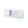 TV cabinet cama meble QIU 160 — MDF Valge gloss, 1600×420×570 mm