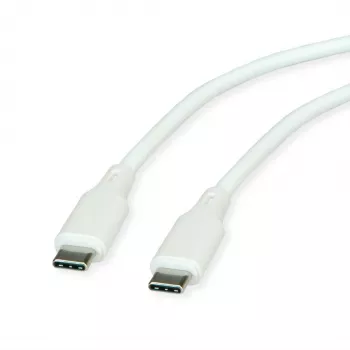 ROLINE USB 2.0 kaabel C-C ST/ST silikoon 60W 1m valge - kaabel - digitaalne/andmeside (11.02.9126)