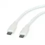 ROLINE USB 2.0 kaabel C-C ST/ST silikoon 60W 1m valge - kaabel - digitaalne/andmeside (11.02.9126)