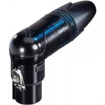 NEUTRIK XLR-pistikupesa, nurga all, kontaktide arv: 4, must NC4FRX-B 1 tk (NC4FRX-B)