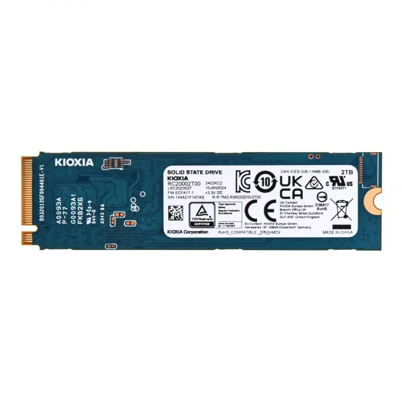 SSD-ketas Kioxia 2 TB M.2 PCI Express 3.1a NVMe EXCERIA G2
