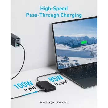 Anker 332 Juhtmega USB 3.2 Gen 1 USB-C Must 100W 4K Ultra HD