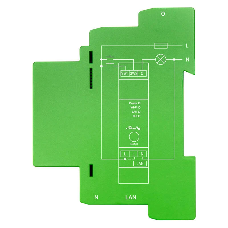 Shelly Pro Dimmer 1 DIN-liistu nutilüliti, 1-kanaliline