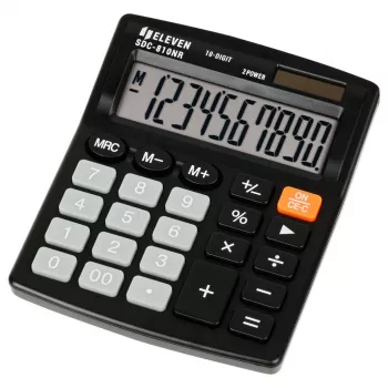 ELEVEN kalkulaator kontorisse SDC-810NR 10-kohaline ekraan, kahe toiteallikaga, must