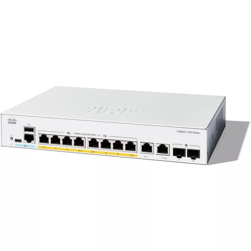 Hallatav kommutaator Cisco Catalyst 1300-8P-E-2G 8 porti GE PoE