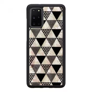 Kaitseümbris iKins Samsung Galaxy S20+ jaoks — must püramiidimustriga