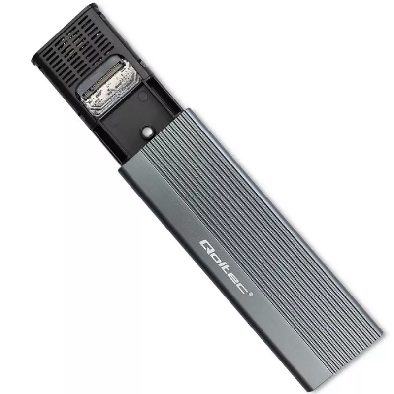 Qoltec korpus M.2 SATA (NGFF) SSD-kettale, USB-C